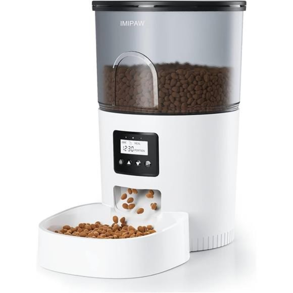 Automatic Cat Feeders, 3L Timed Cat Dry Food Dispenser with Clog-Free Design - Picture 1 of 6